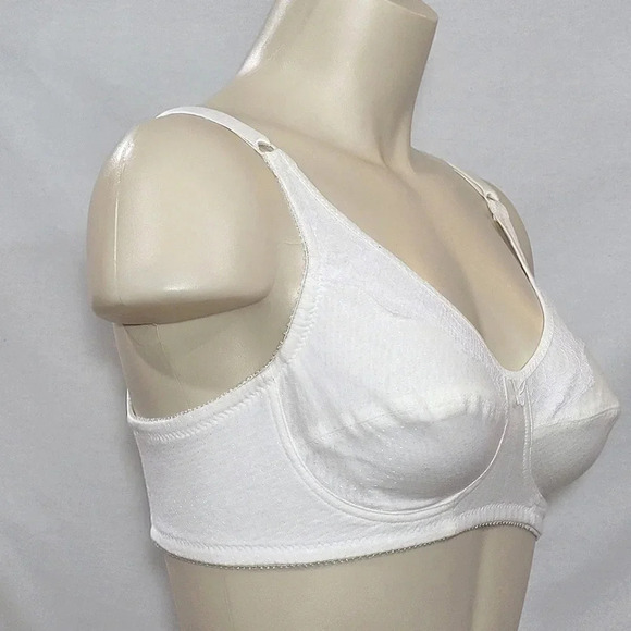 Naturalwear W140 140 Cotton Wire Free Mastectomy Bra 34B White  Gently Pre-owned - Picture 2 of 3